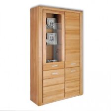 Vitrine 6333 Esszimmerschrank Kernbuche natur Glas Buffet Schrank ELFO TABEA