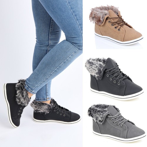 Damen flach vollfell - flach,