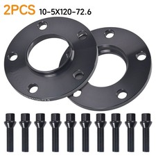 2x10mm Spurverbreiterung für BMW mit Radschrauben Spurplatten 5x120 Ø72,6mm Alu