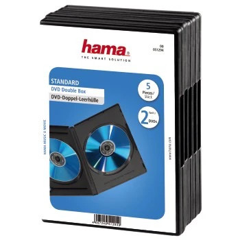 Hama dvd doppelbox schwarz - hama, dvd-doppelbox