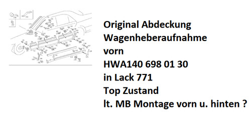 Abdeckung wagenheberaufnahe - abdeckung,