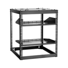 VEVOR 12U Open Frame Netzwerk-Rack 585mm Server-Rack 4 Pfosten mit Regalen