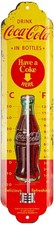 Nostalgic-Art - Garten Metall-Thermometer Innen Aussen - Coca-Cola Bottles Gelb