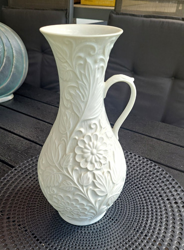 Weiße dekorative vase - weiße, mit