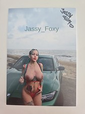 JASSY FOXY AUTOGRAMM SIGNIERT AUTOGRAPH SIGNED Autogrammkarte Erotik