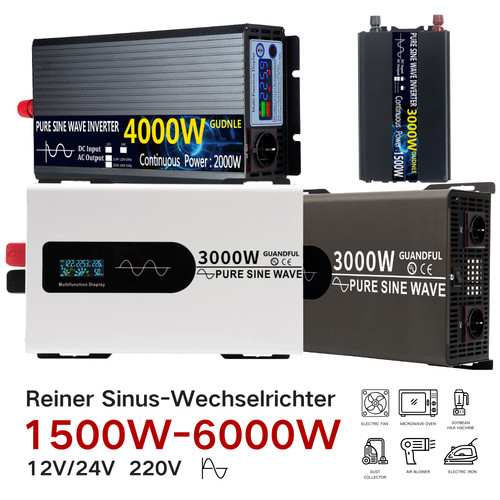 12v 230v wechselrichter 1500w - 230v,