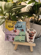 Handbemalter Stein/Weihnachten/Dekostein/Elch/ lackiert/Unikat/ca 5 x 3,5 cm