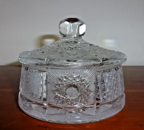 Bleikristall dose mit deckel - bleikristall,