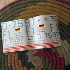 GRAUPNER DEKORBOGEN GLASFLÜGEL SEGLER HORNET-C - BESTNR. 4552.14 -- RARITÄT!!