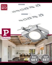 Paulmann LED Seilsystem MacLED 5x4W oder 6x4W wählen Chrom Matt 2700K 230V/12V