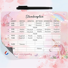 Einhorn Stundenplan abwischbar
