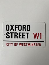 Oxford Street, London W1 Kleines Stahl-Schild 200Mm X 150Mm Zustand: sehr gut