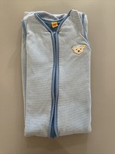 STEIFF KINDER SCHLAFSACK AUS BAUMWOLLE GR.80 BLAU WEISS GESTREIFT