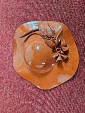 Ton Hut   Keramik  Hut   Vintage Wand Deko