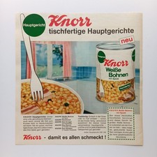 1961 Knorr Weiße Bohnen Fertiggericht Werbeanzeige Werbung Reklame Advertising
