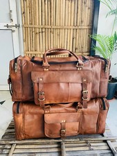 Leder Groß Duffle Reisetasche