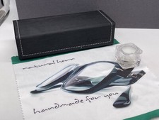 Hornbrillen Brillenetui Hartschale groß schwarz + Horn pflege Fett XL