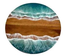 18 " Epoxid Harz Holz Table Top Handmade Heim Büromöbel