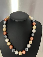 Muschelkernperlen Collier Kette multi Länge 50 cm ! Perlen ca  14 mm ! 135