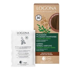 Pflegende Pflanzen-Haarfarbe Pulver - Aschbraun 100g | LOGONA