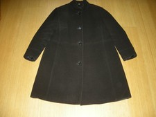 Hochwertiger brauner modischer leichter gefütterter Schurwolle-Mantel  Gr. 46