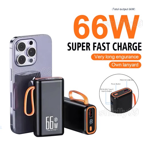 50000mah power bank 66w - usb, c