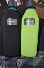 2 x Sodapop Glasflasche mit Schutzhülle, NEU