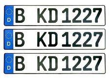 3 KFZ Kennzeichen