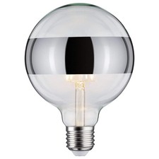 Paulmann 286.81 LED Filament Globe Leuchtmittel 125 Ringspiegel Silber 6,5W/ E27