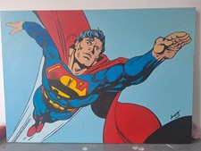 SUPERMAN Öl Schablone Gemälde Leinwand Wandbild Kostüm Kunstwerk