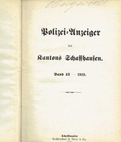 Polizei anzeiger des kantons - des,