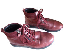 Joya Damen Schuhe  Leder- Stiefel Stiefelette braun 37 = UK 4 Swiss Schnürung