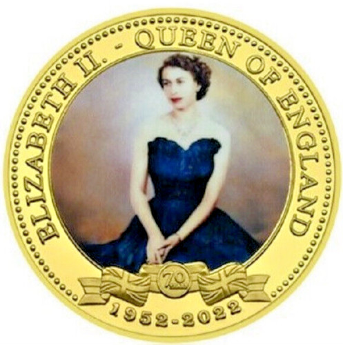 Souvenir coin her majesty - coin:,