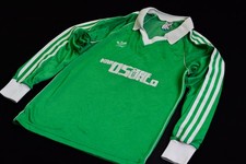 Adidas Trikot Vintage Jersey Polo Shirt Longsleeve West Germany 80er 80s Grün S