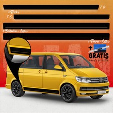Bus Seiten-Streifen Aufkleber-Set komp. m. VW T5 T6 - Clean O Kurzer Radstand