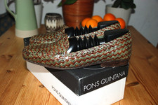 Pons Quintana Vintage Leder Dame, Slipper schuhe Oliv Gr 37.5        (10924)