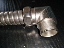 Winkel Wellrohrverschraubung 20mm Messing vernickelt für Kabelschutzrohr