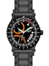 NEUE DESIGN MIT DUAL TIME MASSIV EDELSTAHL  SCHWARZ Morgan & Headley