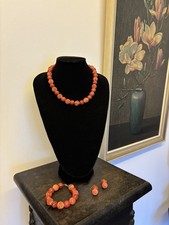 Korallen Schmuck Set 3 Teile