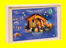 OSTHEIMER 6020 Krippen Sortiment Set 13teilig mit 12 Figuren inkl. Krippe 3500