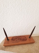 Schreibtisch ablage für stifte Walnuss holz geläsert "Lasercraft santa rosa CA