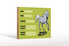 Holzschild 12x18cm Pferd