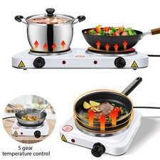 5-Gang-Elektroherd mit Kochplatte, doppeltes Einzel-Tischkochfeld, 1000–2500Watt