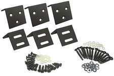 6er L-Winkelset Alu Zaunbefestigung für Zaunpfosten WPC Sichtschutz schwarz