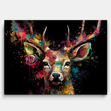 Wandbilder Wohnzimmer XXL Reh