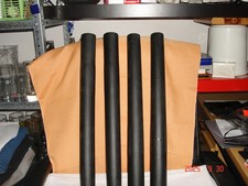 4x Staubsaugerrohre Kunststoff schwarz 48 cm lang, durchmesser 4 cm