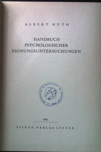 Handbuch psychologischer - handbuch,