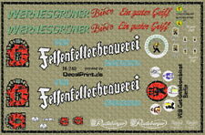 Decals 1 Satz DDR Brauerei - Wernesgrüner etc. Nr. M-248 - 1:87 /DL135