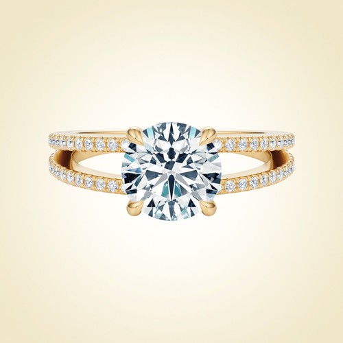 Karat gelbgold diamant - 18,