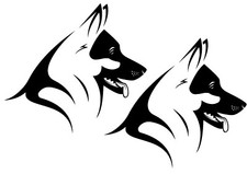 Germen Shepherd 2x Aufkleber